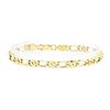Image 1 : Fancy Figaro Link Bracelet - 18KT Yellow Gold
