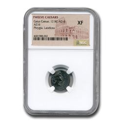 Roman Empire AE 16 Gaius Caesar (12 BC-4 AD) XF NGC