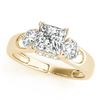 Image 2 : 1.35 ctw VS/SI Princess Cut Diamond 3 Stone Ring 18k Yellow Gold