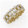 Image 1 : 7.42 ctw Marquise Cut Diamond Eternity Band 18K Yellow Gold