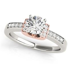 0.86 ctw Certified VS/SI Diamond Solitaire Ring 14k 2Tone Gold