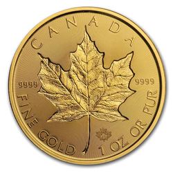 2019 Canada 1 oz Gold Incuse Maple Leaf BU
