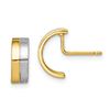 Image 1 : 14k w/Rhodium Half Circle Post Earrings - 39 mm