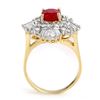 Image 2 : 4.70 ctw Ruby & Diamond Ring 14k Yellow Gold