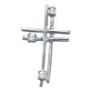 Image 1 : 14kt White Gold Round Diamond Layered Cross Religious Pendant 1/20 Cttw