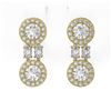Image 2 : 2 ctw Diamond Designer Earrings 18K Yellow Gold