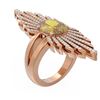 Image 1 : 4.57 ctw Canary Citrine & Diamond Ring 18K Rose Gold