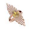 Image 3 : 4.57 ctw Canary Citrine & Diamond Ring 18K Rose Gold
