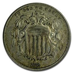 1869 Shield Nickel XF