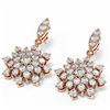 Image 3 : 4.01 ctw Diamond Earrings 18K Rose Gold