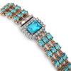 Image 2 : 26.02 ctw Swiss Topaz & Diamond Bracelet 14K Rose Gold