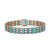 Image 3 : 26.02 ctw Swiss Topaz & Diamond Bracelet 14K Rose Gold