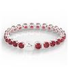 Image 3 : 40 ctw Pink Tourmaline & Micro Diamond Bracelet 14k White Gold