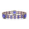 Image 1 : 19.6 ctw Tanzanite & Diamond Bracelet 14K Rose Gold