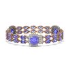 Image 2 : 19.6 ctw Tanzanite & Diamond Bracelet 14K Rose Gold