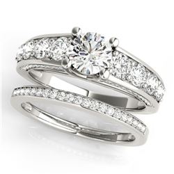 3.25 ctw Certified VS/SI Diamond 2pc Set Wedding 14k White Gold