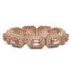 Image 2 : 52.65 ctw Morganite & Diamond Victorian Bracelet 14K Rose Gold