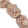 Image 3 : 52.65 ctw Morganite & Diamond Victorian Bracelet 14K Rose Gold