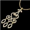 Image 1 : 1.60 ctw VS/SI Diamond Micro Pave Designer Necklace 14k Yellow Gold