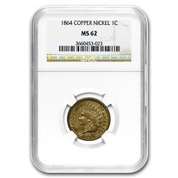 1864 Indian Head Cent MS-62 NGC (CN)