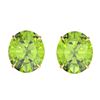 Image 1 : 18 ctw Peridot Designer Solitaire Stud Earrings 18k Yellow Gold
