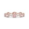 Image 1 : 22 ctw Morganite & VS/SI Diamond Certified Bracelet 14K Rose Gold