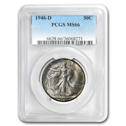 1946-D Walking Liberty Half Dollar MS-66 PCGS