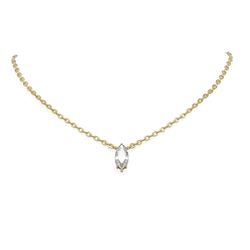 2.02 ctw Marquise Diamond Necklace 18K Yellow Gold