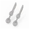 Image 1 : 2.5 ctw Pear Cut Diamond Designer Earrings 18K White Gold