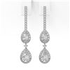Image 2 : 2.5 ctw Pear Cut Diamond Designer Earrings 18K White Gold