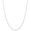 Image 1 : 14k White Gold 1.0 mm Round Wheat Chain Necklace - 20 in.