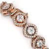 Image 3 : 8.44 ctw Cushion Cut Diamond Micro Pave Bracelet 18K Rose Gold