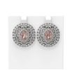 Image 1 : 11.6 ctw Morganite & Diamond Earrings 18K White Gold