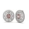 Image 2 : 11.6 ctw Morganite & Diamond Earrings 18K White Gold