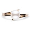 Image 2 : White Japanese Akoya Pearl Glance Solitaire Ring, 6.5-7.0mm