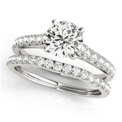 1.61 ctw Certified VS/SI Diamond 2pc Wedding Set 14k White Gold