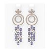 Image 1 : 10.32 ctw Tanzanite & Diamond Earrings 18K Rose Gold