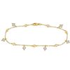 Image 1 : 10kt Yellow Gold Round Diamond Dangle Fashion Bracelet 1/3 Cttw