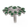 Image 2 : 11.74 ctw Emerald & Diamond Ring 18K White Gold