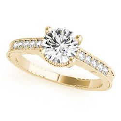 0.70 ctw Certified VS/SI Diamond Antique Ring 14k Yellow Gold