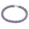 Image 2 : 19.7 ctw Amethyst & VS/SI Diamond Eternity Bracelet 10k White Gold