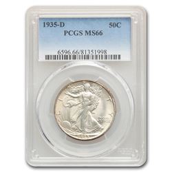 1935-D Walking Liberty Half MS-66 PCGS