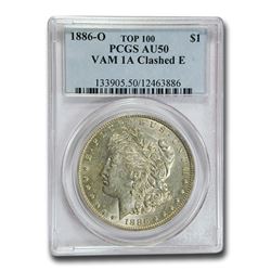 1886-O Morgan Dollar AU-50 PCGS (VAM 1A Clashed E)