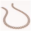 Image 2 : 30.78 ctw Diamond Micro Pave Necklace 18K Rose Gold