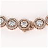 Image 3 : 30.78 ctw Diamond Micro Pave Necklace 18K Rose Gold