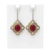 Image 1 : 9.96 ctw Ruby & Diamond Earrings 18K Yellow Gold