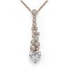 Image 1 : 1.2 ctw Heart Diamond Designer Necklace 18K Rose Gold