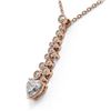 Image 3 : 1.2 ctw Heart Diamond Designer Necklace 18K Rose Gold