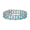Image 1 : 16.06 ctw Swiss Topaz & Diamond Row Bracelet 10K White Gold