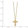 Image 2 : 14k Yellow Gold Cross CZ Necklace - 20 in.